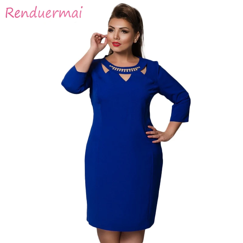

ukraine 2017 Women Winter Dress Big Size Party Dress Vintage Hollow Out Office Dress 5XL Plus Size Dress For Women Clothing