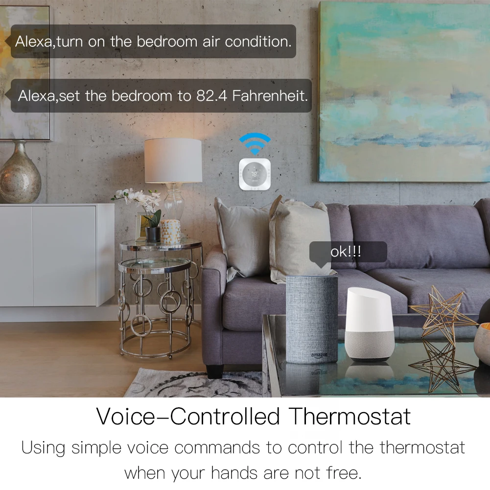 24 В WiFi умный термостат теплового насоса контроль температуры Лер Smart Life/Tuya приложение дистанционное управление, работает с Alexa Google Home