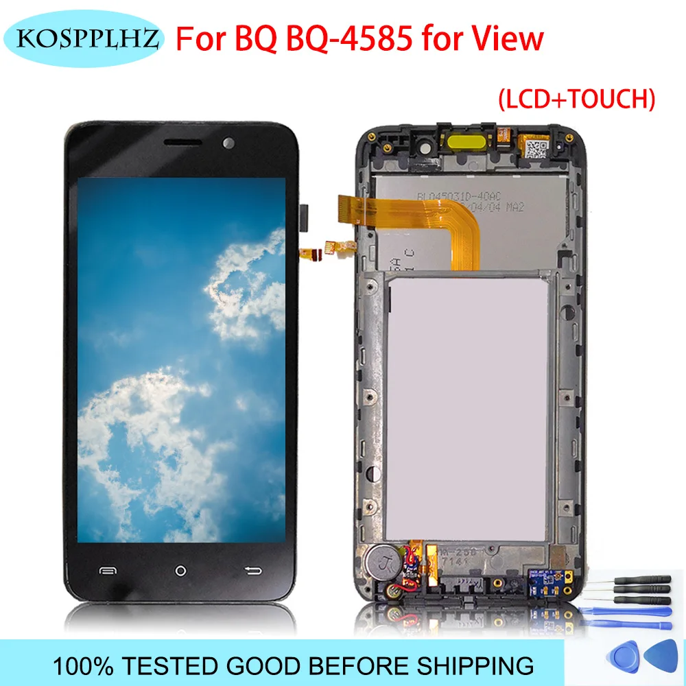 100% тестирование KOSPPLHZ ЖК дисплей для BQ BQ-4585 4585 вид и сенсорный экран сборки Замена +