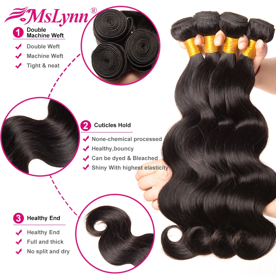 Body Wave Bundles Peruvian Hair Bundles Human Hair Bundles 1/4/3 Bundle Deals Mslynn Non Remy Hair Weave Extension Natural Black Body Wave Bundles Peruvian Hair Bundles Human Hair Bundles 1/4/3 Bundle Deals Mslynn Non Remy Hair Weave Extension Natural Black