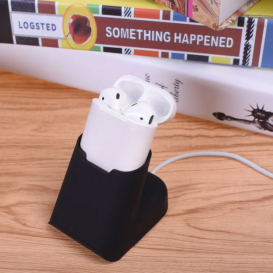 Силиконовый держатель подставка для зарядной станции Apple AirPods док станция Tws