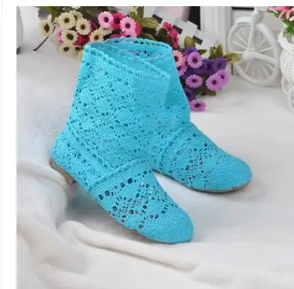 2023 children classic summer girls shoes boots Knitting hollow children's shoes Network fashion boots for girls