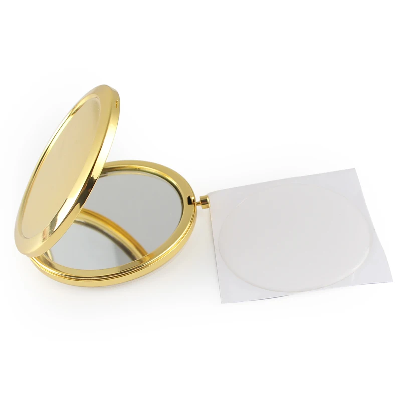 Round Mirror Compact Blank Plain gold Colour For DIY gift mirror (6)