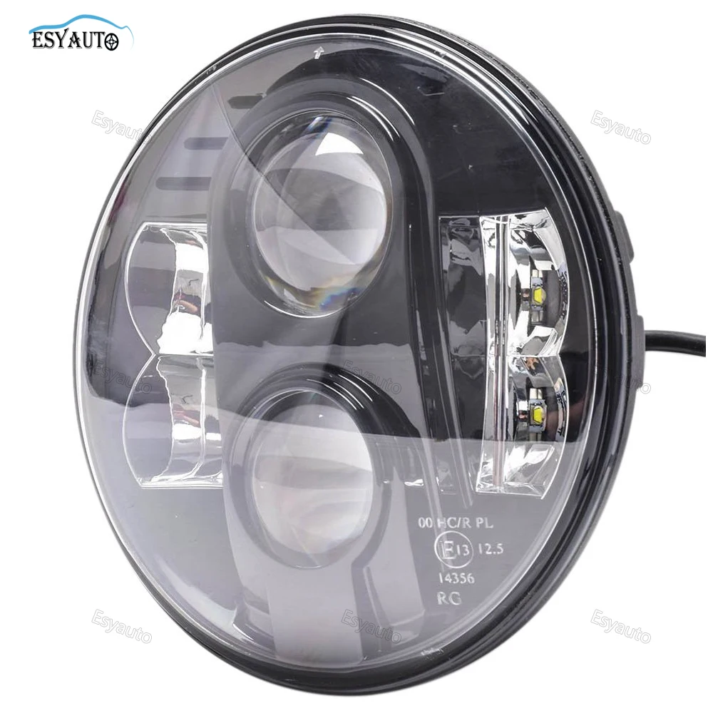 

1pcs 7inch hi lo beam H4 LED Motorcycle Headlight E13 Bulbs 7" 80W LED Projector Headlight for Harley Motorcycle