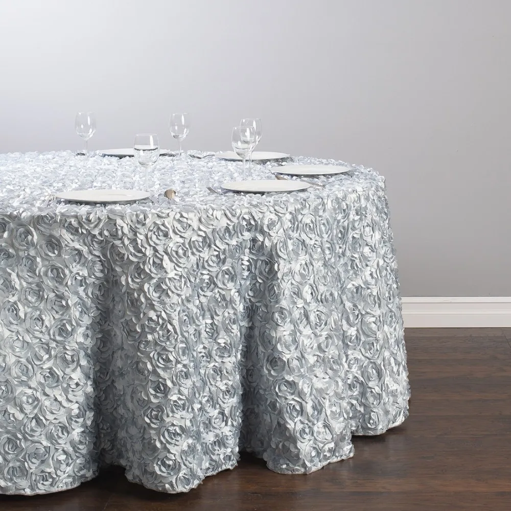 Custom Order Are 130 in. 330cm Polyester Round Rosette Satin