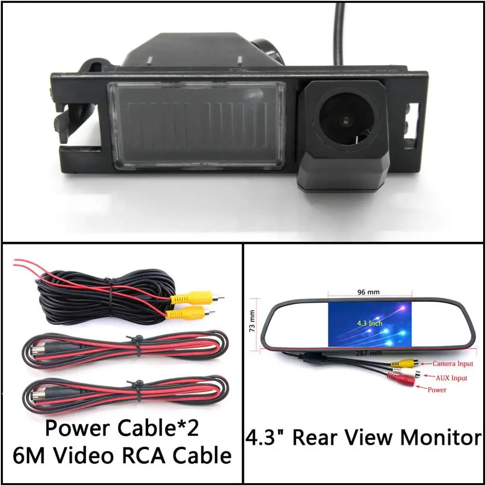 Full HD камера заднего вида для hyundai New Tucson IX35 2005 2006 2007 2008 2009 2010 2011 2012 2013 парковочное зеркало - Название цвета: Cam N 4.3 Mirror