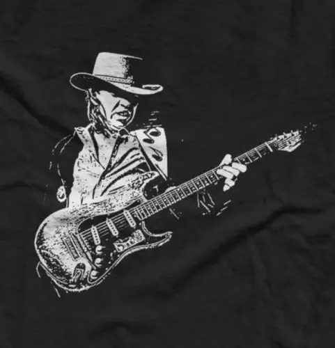 2019 забавная футболка Стиви Рей Воэн гитара Stratocaster Texas Blues большая черная с