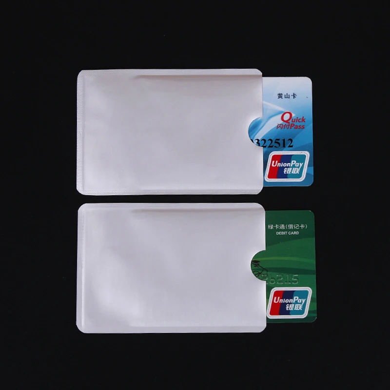10 Pcs 10 шт./пакет Анти Rfid Бумажник Блокировка считыватель Блокировка банк держатель для карт Id банковская карта чехол Защита металлическая Кредитная Держатель для карт 6*9,3 см - Цвет: 10 Pcs