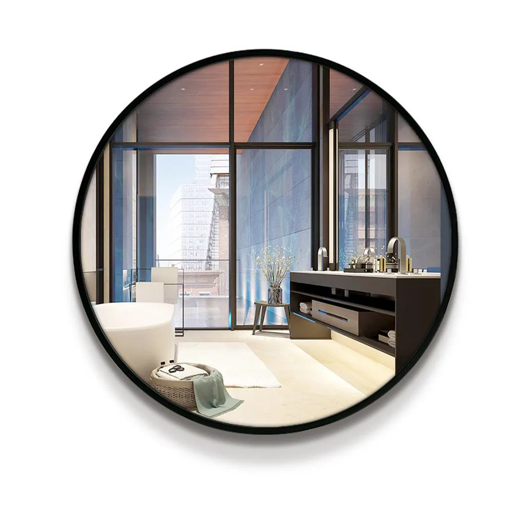 Зеркало для ванной унитаза настенное круглое зеркало в деревянной рамке для ванной комнаты спальни гостиной зеркало для макияжа wx8221848