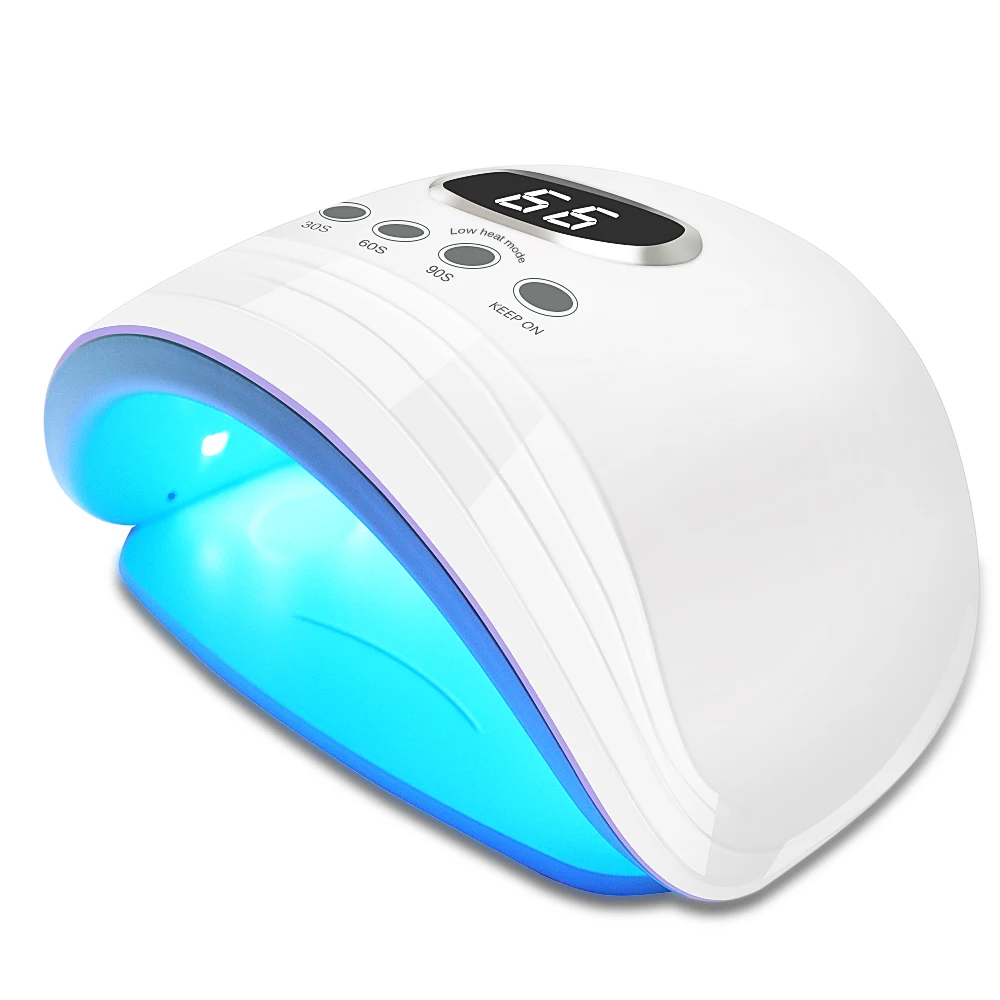 

Newest 60w High Power Nail Lamp UV Light Smart Sensor Fast Curing Nail Dryer With Red/White Leds Time Setting For All Gels