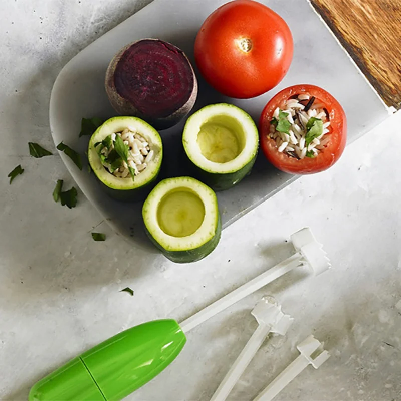 

Stuffed Vegetables Vege Drill Vegetable Spiral Cutter Spiralizer Digging Device Corer Device Corer Vegetable Spiralizer