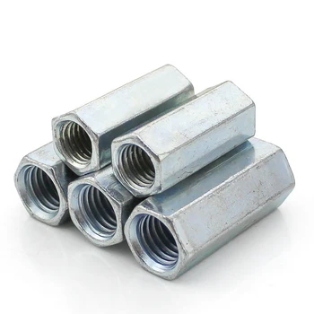 

5PCS-M6*20 Galvanized Long Hex Nut / Screw Connection Nut