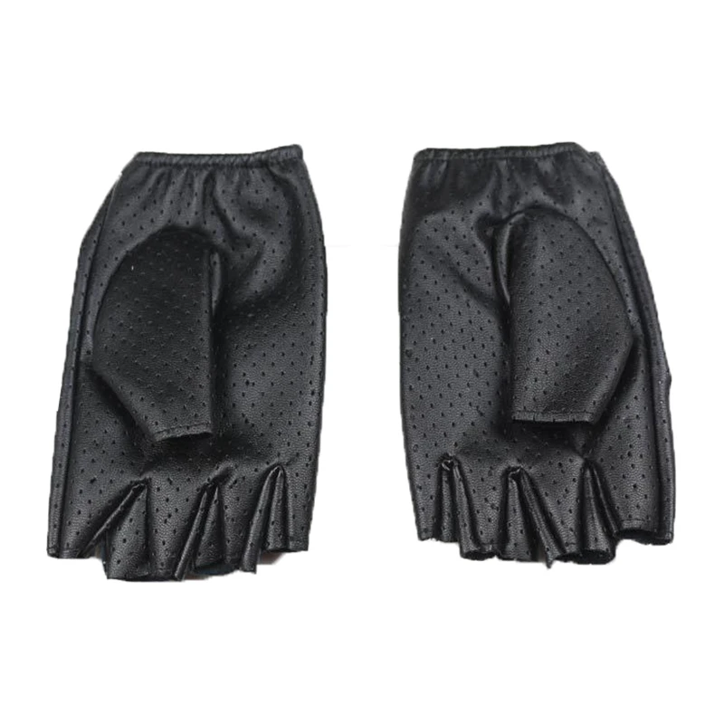Longkeader, модные черные женские перчатки из искусственной кожи с полупальцами, для вождения, шоу, в стиле панк, джаз, без пальцев, перчатки для женщин, Luva Guantes G222