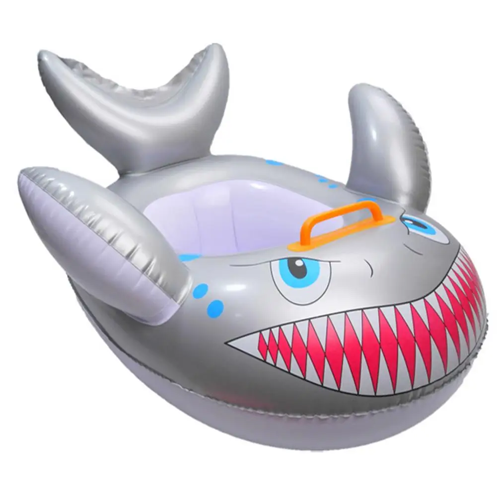 Безопасный надувной круг для купания ребенка кольцо бассейн детский плавательный бассейн регулируемый в форме акулы надувной круг