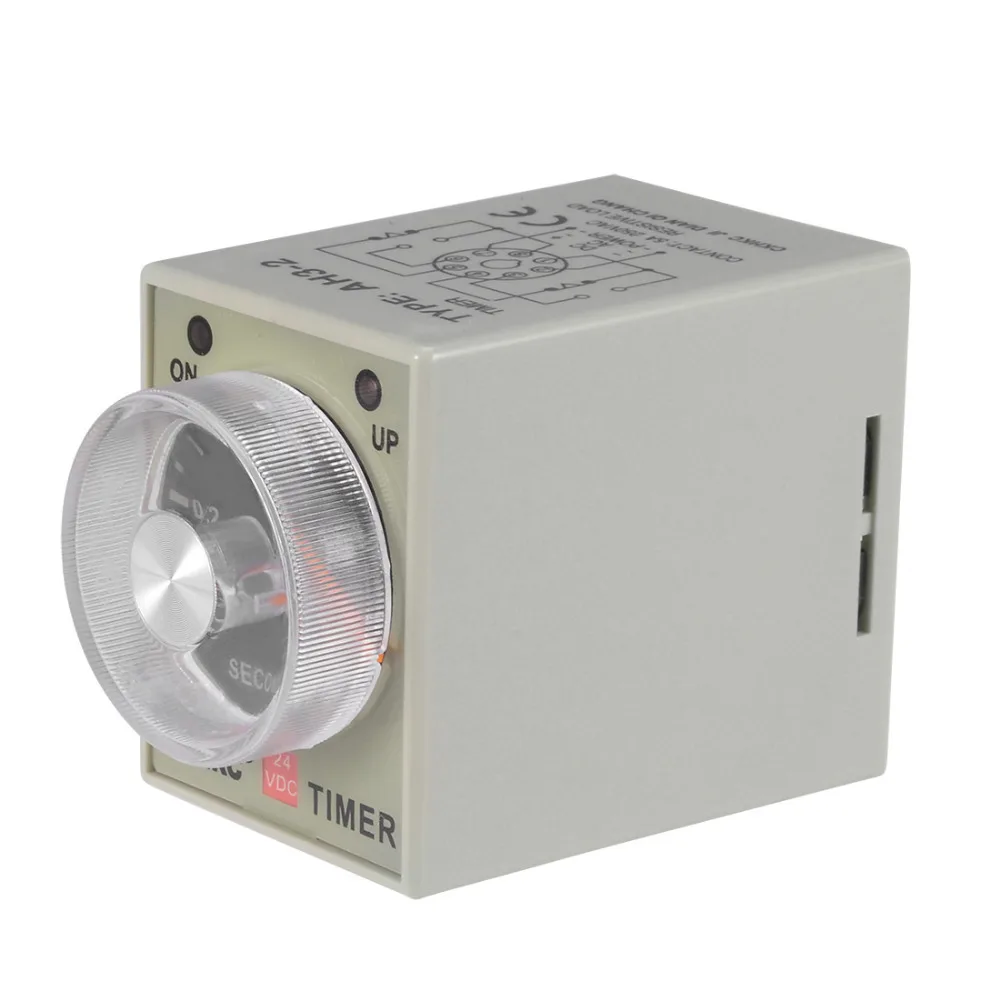 

Uxcell DC 12/24V Relay Voltage 1/10S 10M 8 Terminals Range Adjustable Delay Timer Time Relays AH3-2/3 Power Supplies Electrical