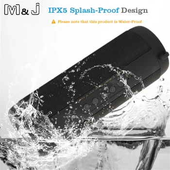 M J Wireless Best Bluetooth Speaker Waterproof Portable Outdoor Mini Column Box Loudspeaker Speaker Design for