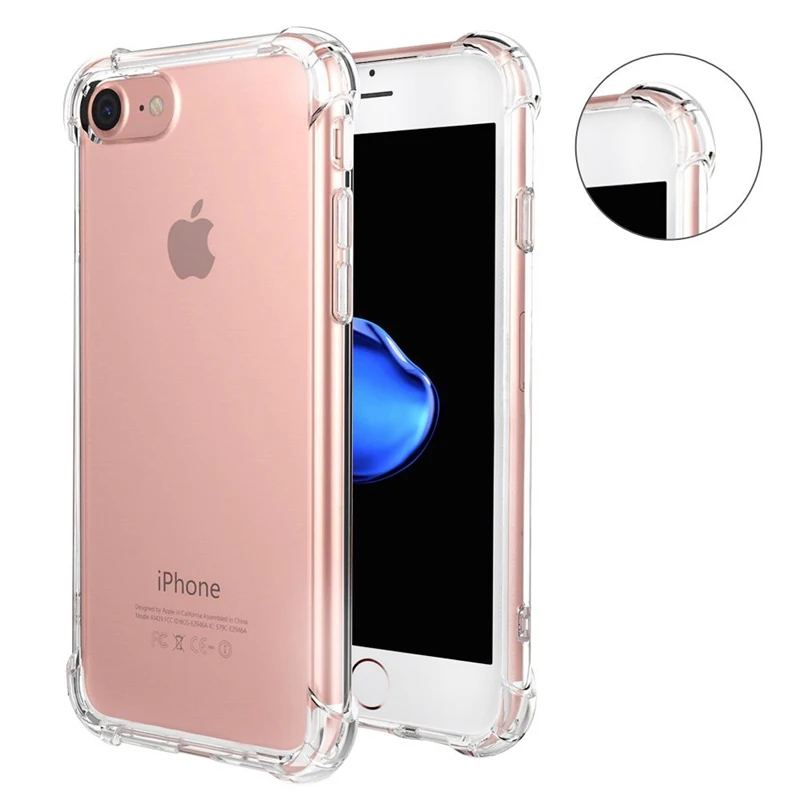 Portefeuille For iPhone X Case Transparent Silicone Shockproof Phone Case Cover For iPhone 7 Plus 8 6 6S 5 5S SE 10 Accessories (2)
