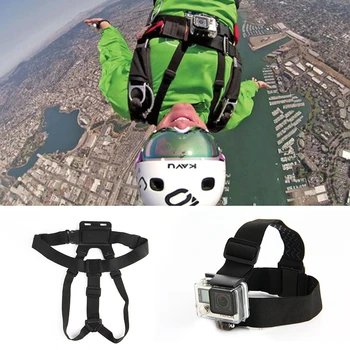 

ET Camera Helmet Headband Chest Strap Mount Camera Chest Strap Mount Belt for Gopro Camera Fixed Strap Action Camera Accessories