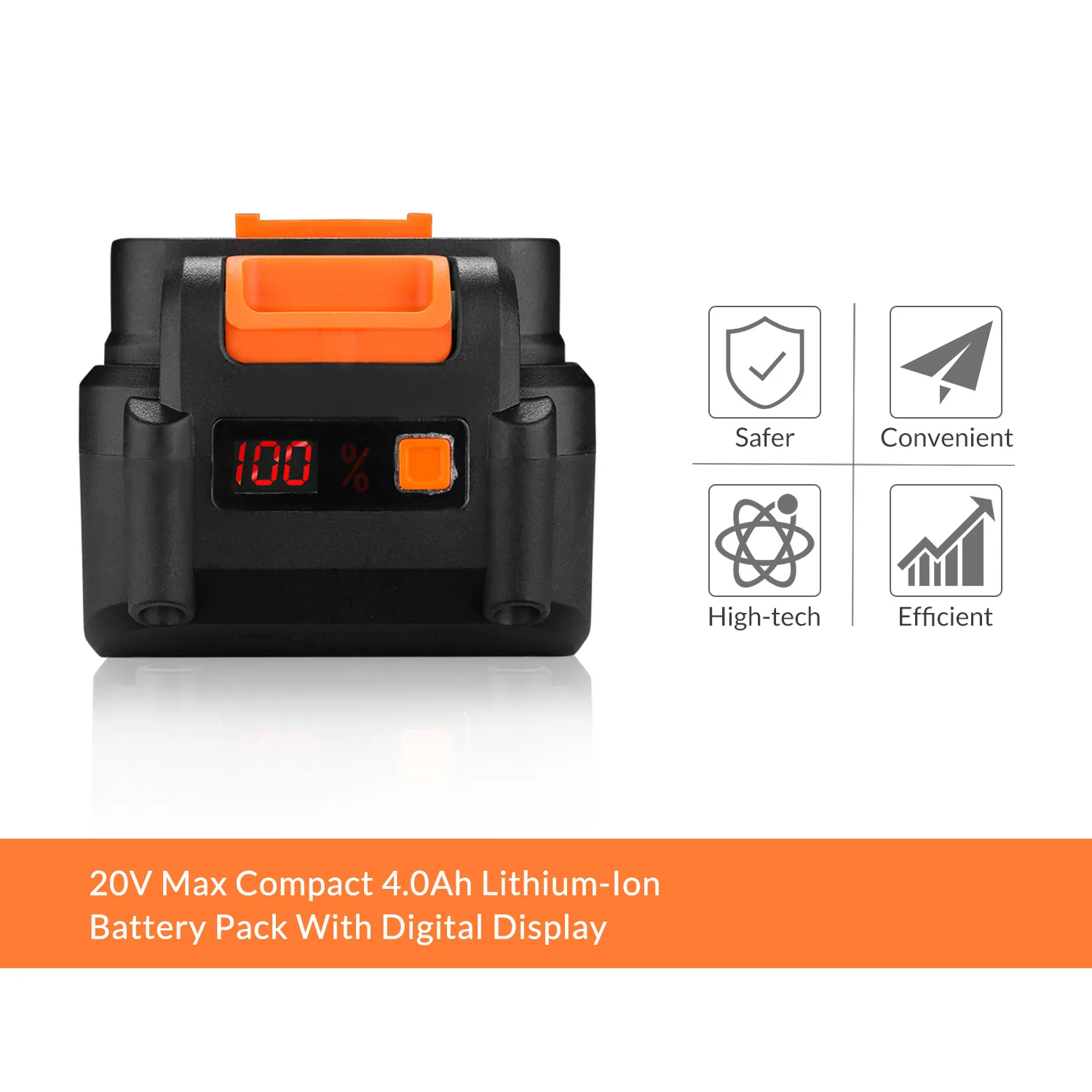 DEKO 20V MAX 2000/4000mAh литий-ионный аккумулятор для GBD20DU2/GBD20DU3/GBW20DU2 Аккумуляторный сверлильный ключ - Цвет: 4.0Ah