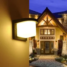 10 Вт светодиодный настенный светильник для литья под давлением алюминиевый напольный светильник из оргстекла ПММА водонепроницаемый IP54 черный/серый в виде ракушки