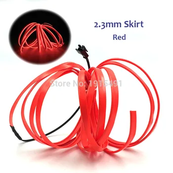 

5Meters Sewable 2.3mm Skirt Neon Red Led Strip Excluding Converter Energy Saving Glowing Products for DIY Blink Toys,Craft Decor