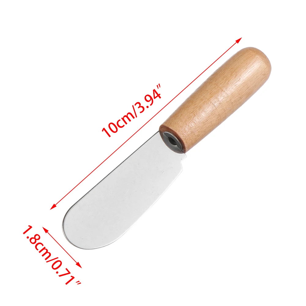 1Pcs Mini Sandwich Spreader Butter Cheese Slicer Knife Stainless Steel Spatula Kitchen Tool with Wooden Handle