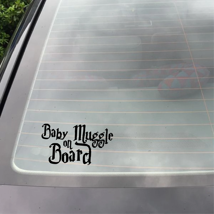 "Baby Muggel meter an Bord" Nette Harry Potter Auto Aufkleber Lustig Auto Aufkleber Für Auto Dekoration Freies Verschiffen in "Baby Muggel meter an Bord"