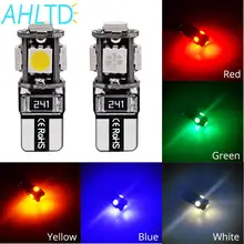 New Car styling White Blue 2pcs T10 5050 5SMD 5 SMD Led Car Light Canbus W5w 194 Error Free DC 12V Bulbs High Quality flytop 10 pcs t10 5smd 5050 car led auto lamp 12v 1w xenon light bulbs w5w 194 5 colors white blue red yellow green