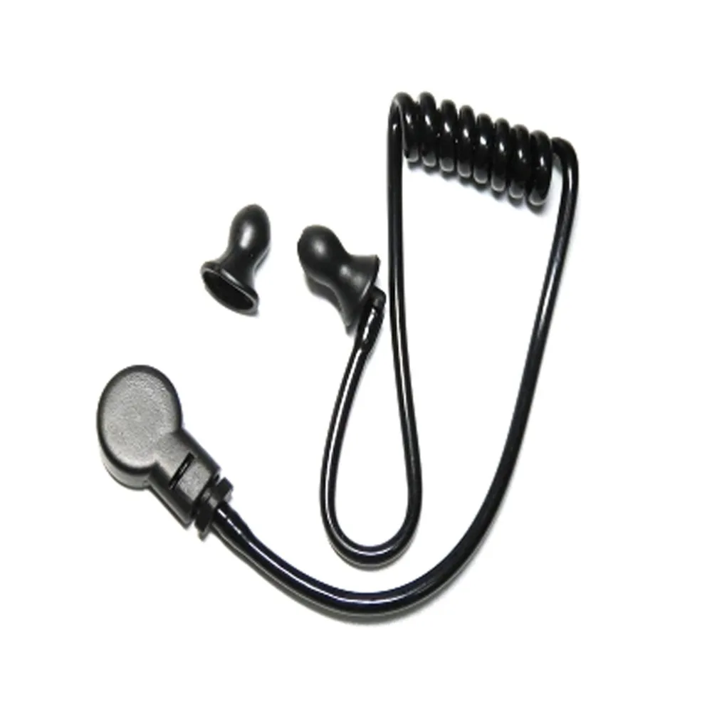 20PCSlot Detachable black acoustic tube with earbuds end tips for two way radio acoustic tube earpiece replacement (3)
