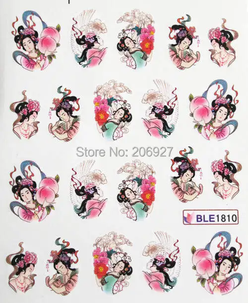 

2PCS BLE1810 Cartoon Nail Art Water Decal Nail Water Transfer Sticker