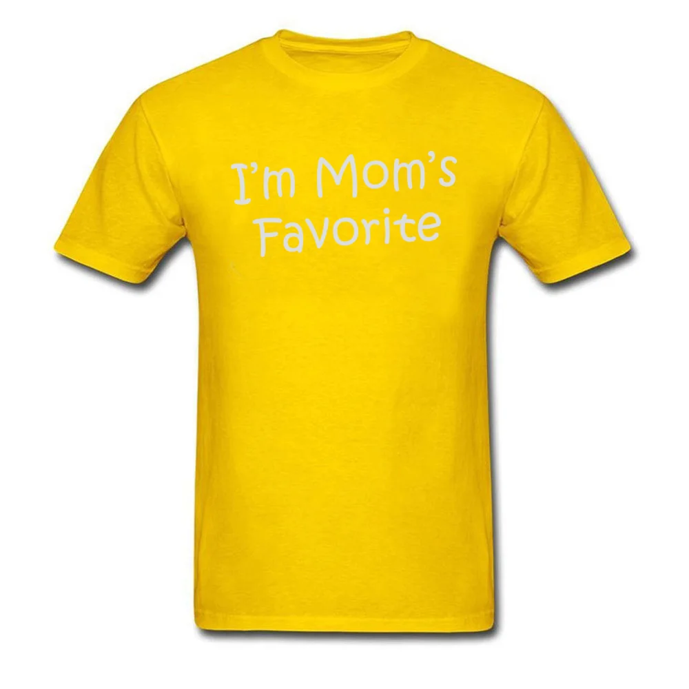 Camisa Im Moms Favorite Men T Shirts Prevailing Summer Short Sleeve O-Neck 100% Cotton Fabric Tops T Shirt Fitness Tight T-Shirt Im Moms Favorite yellow