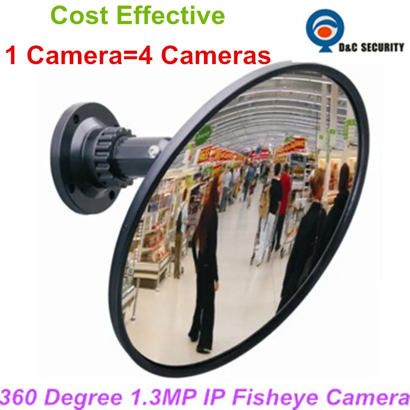 DC Безопасности 360 градусов 1 3-МЕГАПИКСЕЛЬНОЙ 960 P HD IP fisheye Панорамный Зеркало