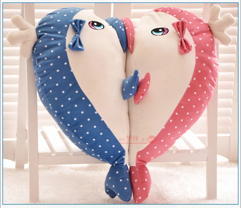 

Freeshipping Couples Dolphin Doll Whale Pillow Soft Plush Toys 1pair/lot