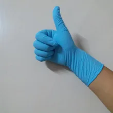 Труда страхование поставок пудра для густоты волос-Одноразовый жгут 12-дюймовый синий dingqing Перчатки рабочие защитные перчатки труда страхование