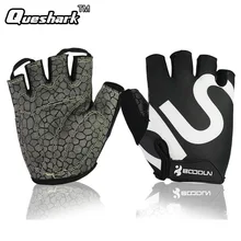 Queshark Gym Gloves Men Women Body Building Half Finger Fitness Gloves An-slip Weight Lifting Sports Training Fingerless Gloves