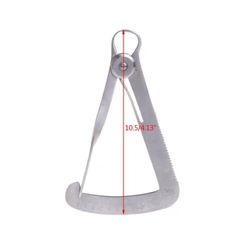 

Stainless Steel Dental Laboratory Clamp Ruler Thickness Measure Jewelry Tweezers