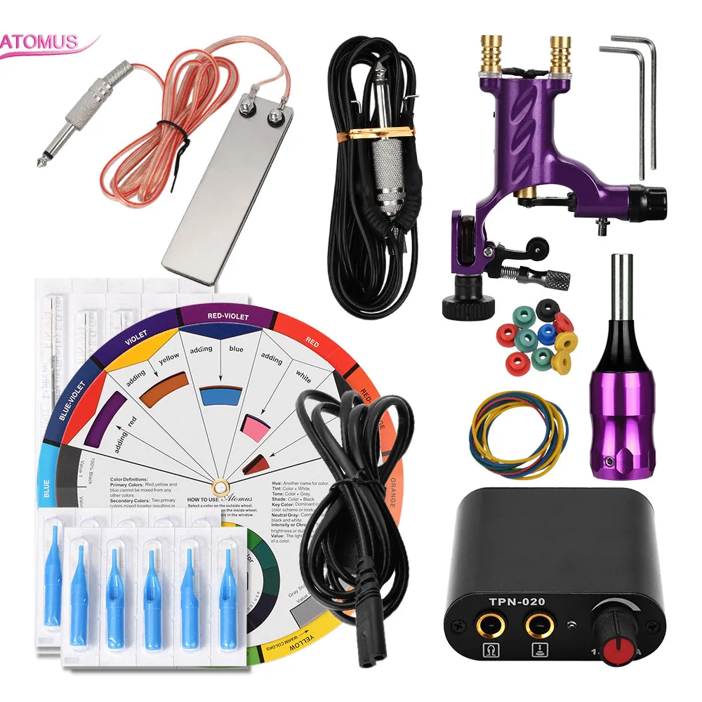 

Rotary Tattoo Machine Kits Permanente Principiante For Beginners Kit Maquina Tattoo Tatuar Profesional Gun Tatu Kits Rotary Set