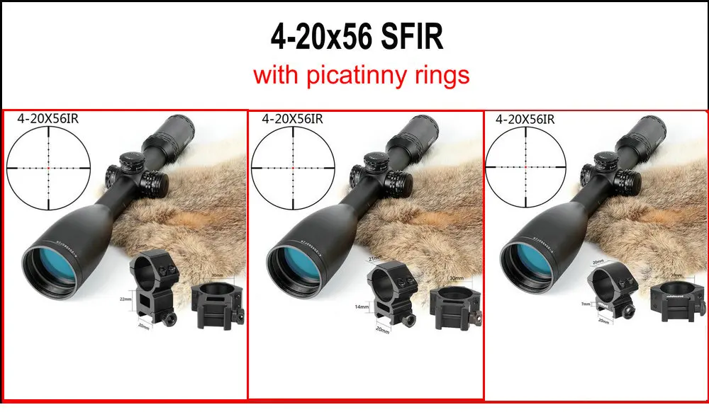 Имитация Swarovskl 4-20x56 SFIR RifleScopes Mil Dot glass F40-1 прицелы для охотничьей винтовки Сделано в Китае