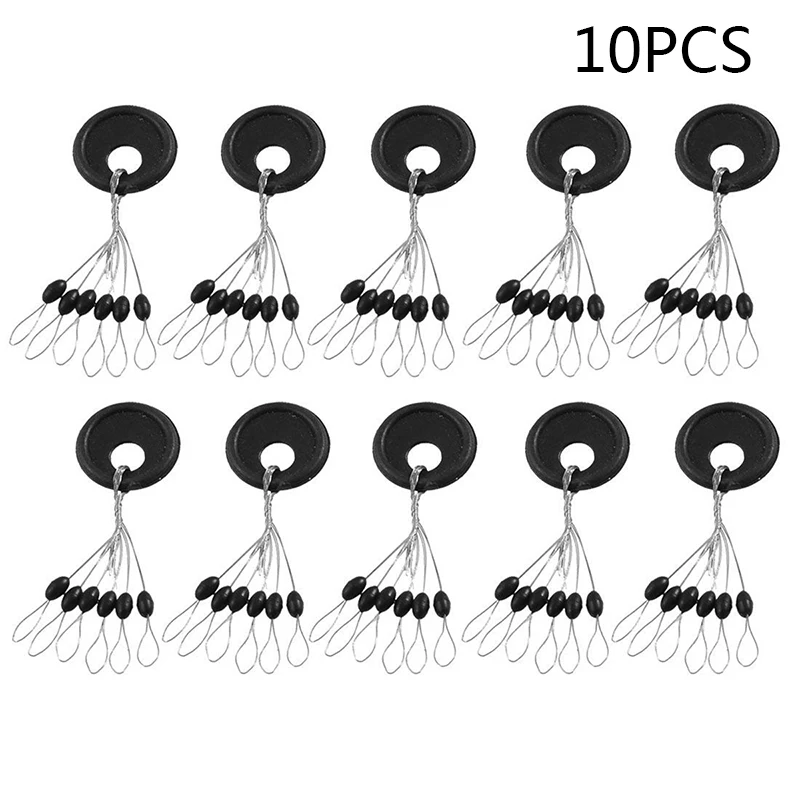 

10/100X Set Fishing Bobber Stopper Float Line Stoppers Stops Space Bean Small
