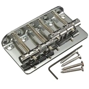 

4 String Bass Bridge Saddles for Fenders Precision P Jazz J Badass Chrome Bass Replacement Part Accessories