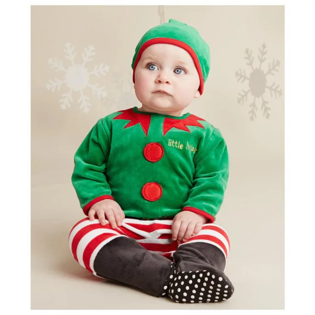 2017 Christmas Baby Boys Girls Rompers Santa Costumes Babywear 2017 Christmas Baby Boys Girls Rompers Santa Costumes Babywear Footcover Long Romper Hat Suit Baby Gift Set - 2017 Christmas Baby Boys Girls Rompers Santa Costumes Babywear