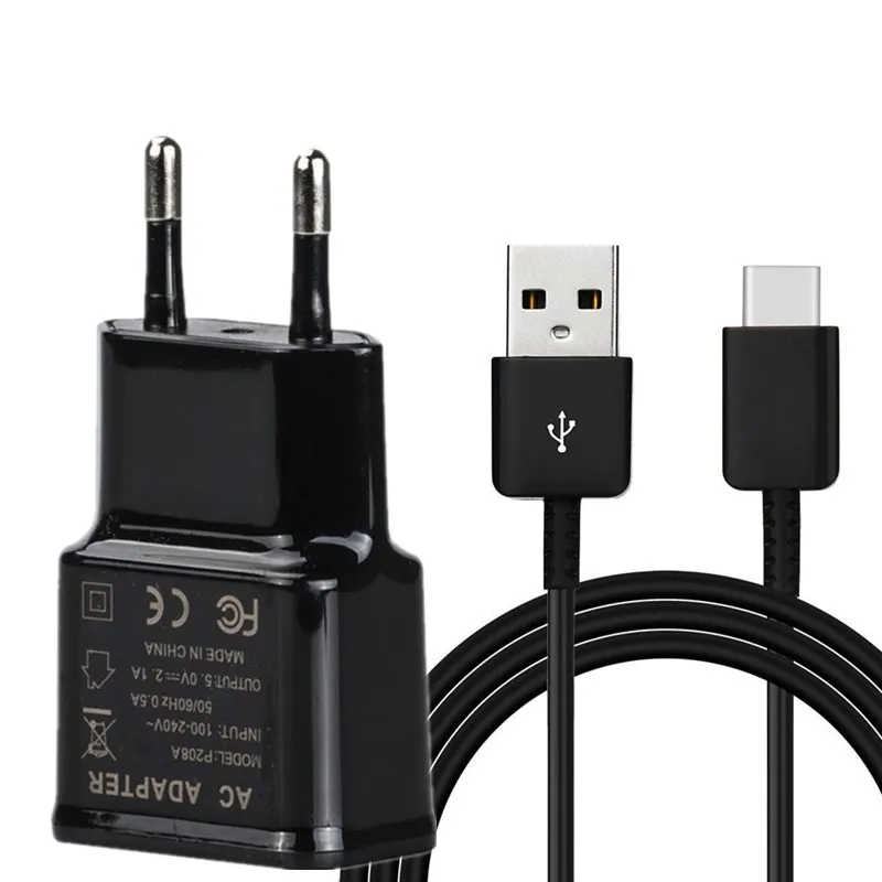 

AC USB Adapter for Samsung Galaxy S8 S9 Plus S6 S7 Edge J1 J3 J5 J7 A3 A5 A7 2016 2017 USB Cell Mobile Phone Charger Data Cable