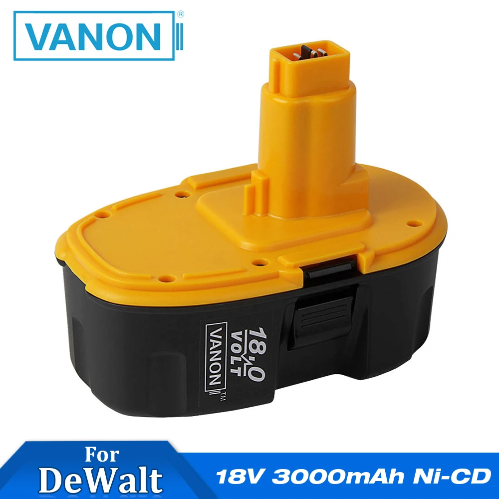 

VANON for Dewalt 18V 3000mAh 3.0 AH Ni-CD Power Tools Rechargeable Battery Replacement For DEWALT DC9096 DE9096 DE9098 DW9096