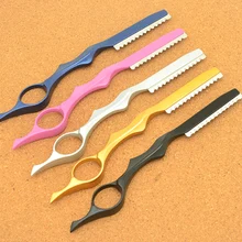 Meisha Профессиональные парикмахерские бритвы для истончения волос из нержавеющей стали для удаления волос нож с лезвиями парикмахерские инструменты HC0006
