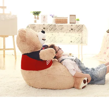 

big new plush sweater teddy bear sofa lovely American Bear tatami gift about 70x70x60cm