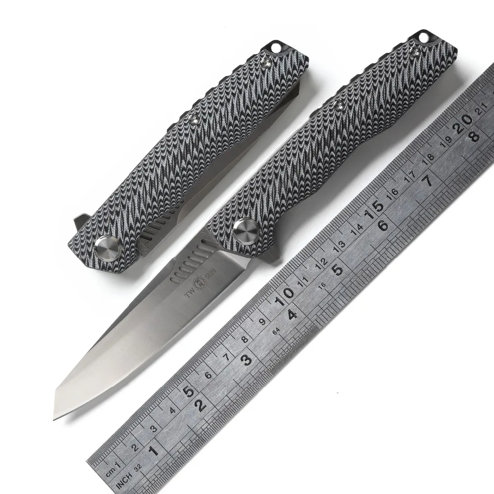 Цена Два солнца TS16 D2 Flipper мяч brearing тактический складной нож G10 Ручка Кемпинг Карманные ножи Открытый выживания EDC инструменты