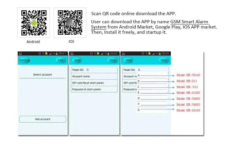 FUERS IOS Android APP сенсорная клавиатура и TFT дисплей 99 беспроводная зона GSM/PSTN/SMS домашний PIR детектор голосовой домашней сигнализации системы