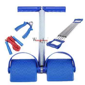 

Four-piece set Pedal exerciser Foot Rally chest expander Jump rope Hand grip