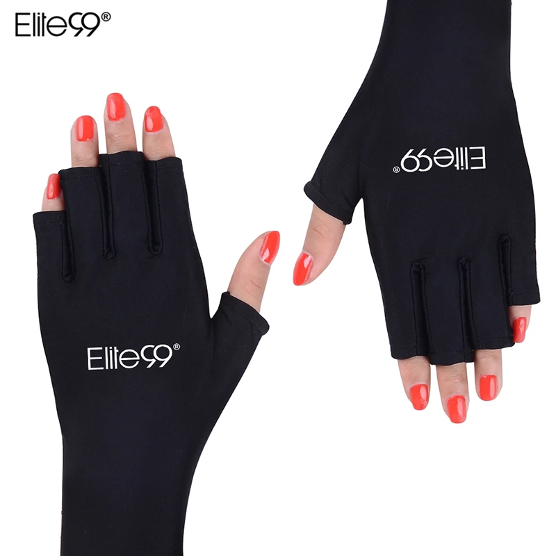  Elite99 Anti UV Gloves UV Shield Glove Fingerless Manicure Nail Art Tools LED UV Lamp Nail Dryer Ra