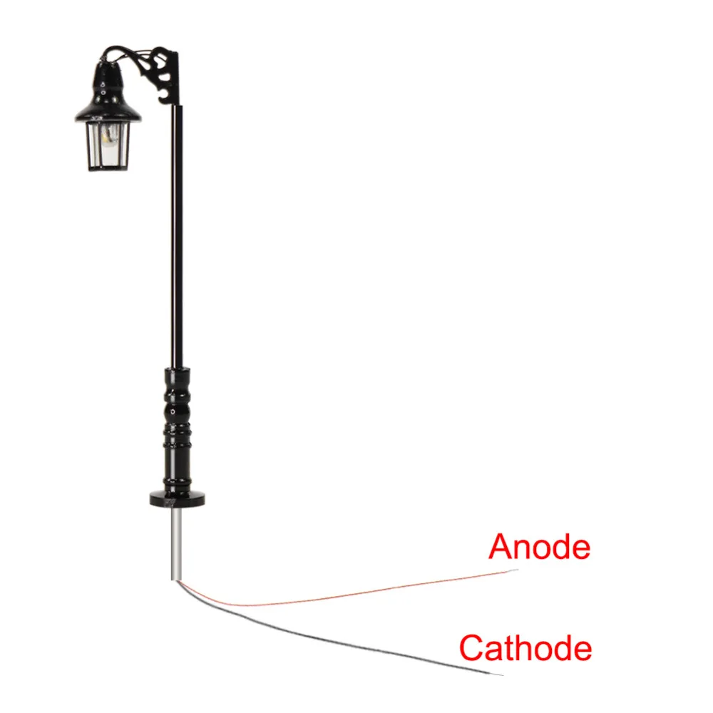 10 шт. N весы лампа Post одной головы 47 мм 1:150 теплый белый Уличные светильники Модель Железнодорожный поезд светодиоды миниатюрный LQS75N